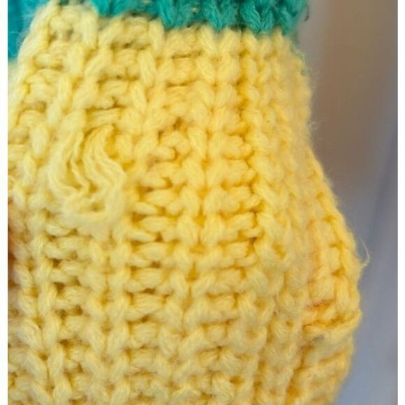 English Factory Chunky Knit Sweater Women XS Mockneck Puff Sleeve Striped Colors - Picture 5 of 5